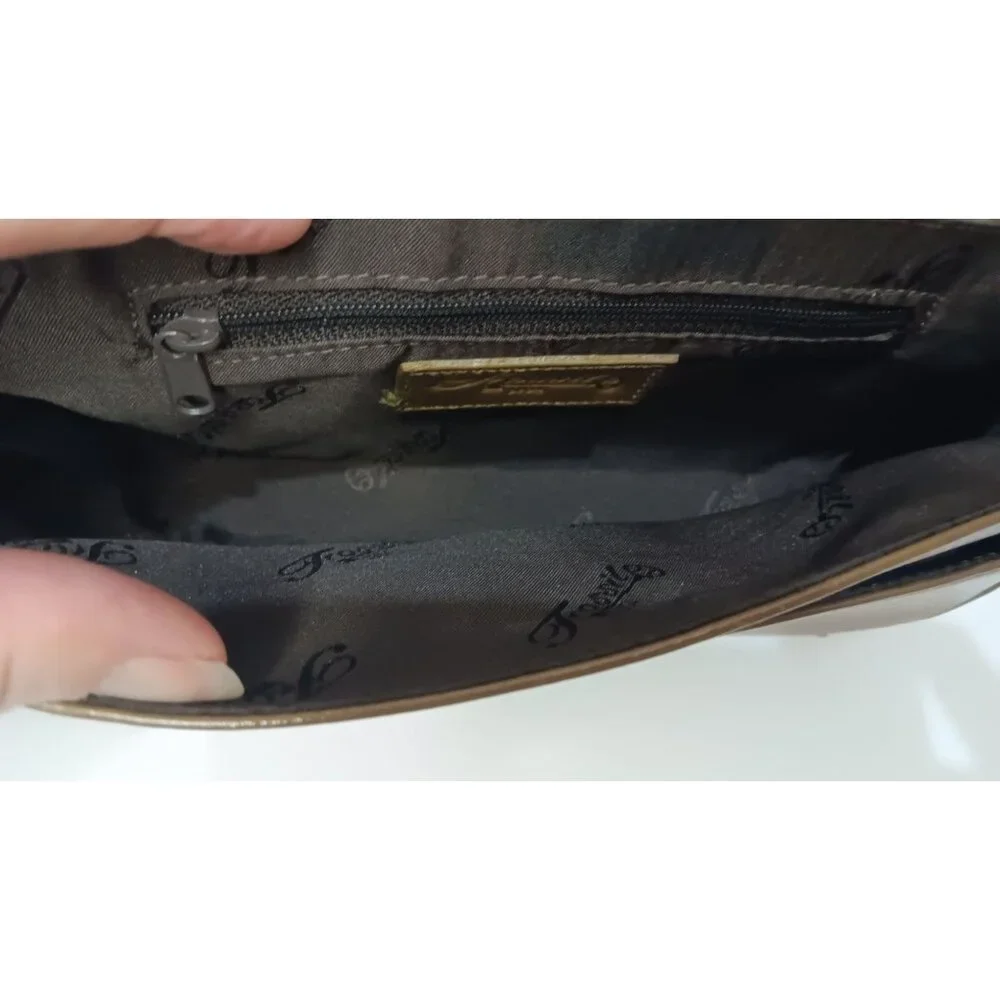 Fossil Brown Leather Small Shoulder Retro Classic Casual Event Occasion Handbag - Picture 7 of 7